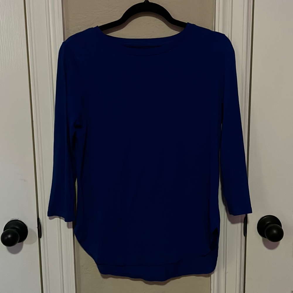 Isaac Mizrahi New York Blue Long Sleeve Shirt